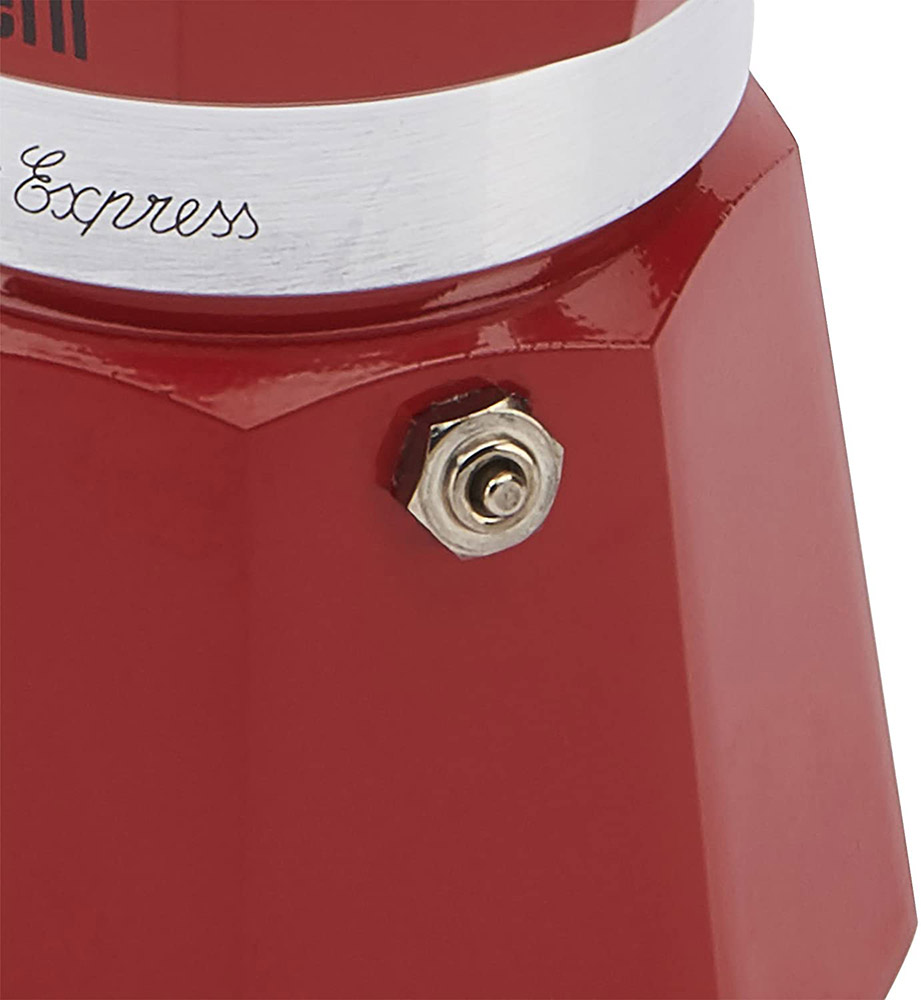 Третье дополнительное изображение для товара Гейзерная кофеварка Bialetti Moka Express Rossa, 6 порций (240 мл), арт 0004943/NP