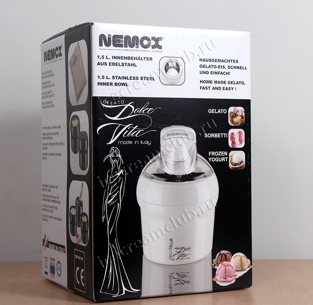  дополнительное изображение для товара Мороженица Nemox Dolce Vita 1,5L White (белая)