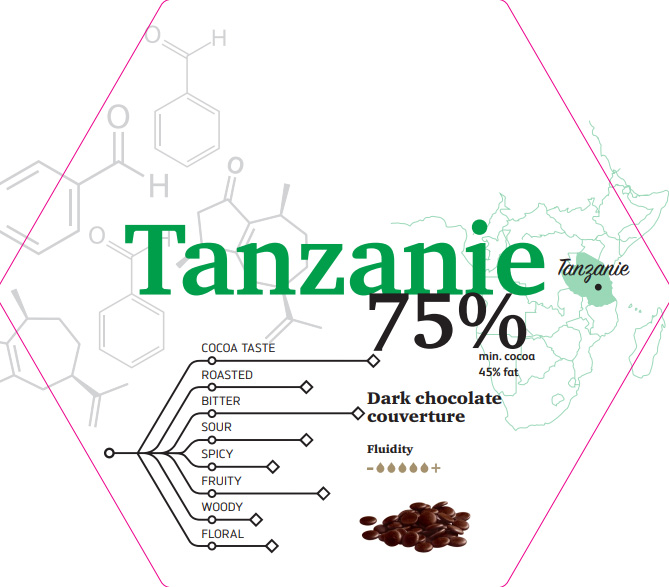 Третье дополнительное изображение для товара Шоколад Cacao Barry Origin «Tanzanie» (Франция), темный 75% какао - 1 кг, CHD-Q75TAZ-2B-U73