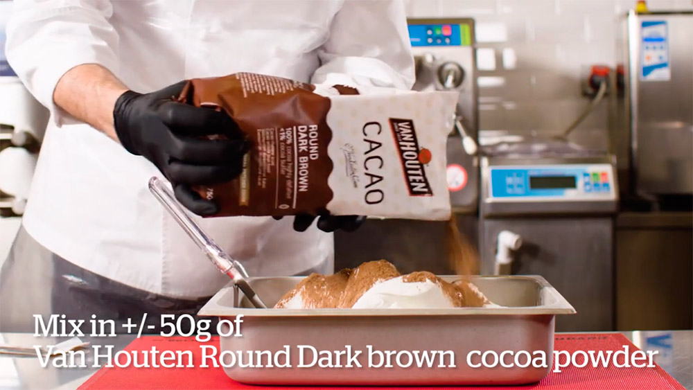 Четвертое дополнительное изображение для товара Обезжиренный какао порошок Round dark brown 1%, VanHouten, 750 г – DCP-01R102-VH-61V