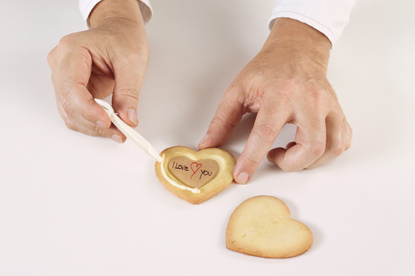 Четвертое дополнительное изображение для товара Набор форм "Печенье с предсказанием – сердце" For You (Silikomart, Италия)