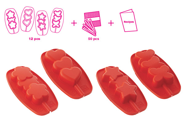 Набор форм для фруктового льда, леденцов и эскимо ICE POPS, 12 шт. (Silikomart, Италия) основное изображение