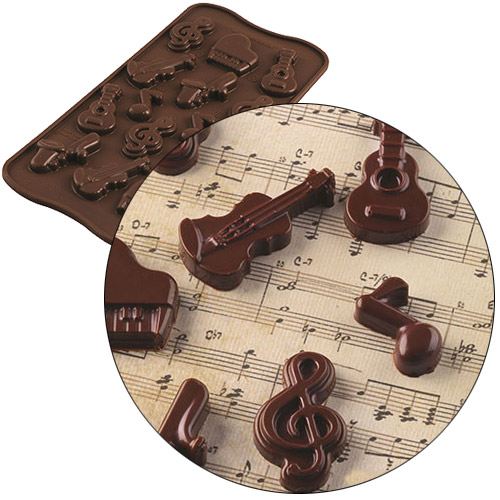Форма для конфет ИЗИШОК «Шоколадная мелодия» SCG 43 (EasyChoc Silikomart, Италия)