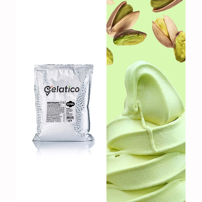 Третье дополнительное изображение для товара Смесь для мороженого Gelatico Extra «Фисташка», 1 кг