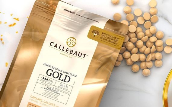 Первое дополнительное изображение для товара Шоколад белый со вкусом карамели Callebaut (Бельгия), 2.5 кг арт CHK-R30GOLD-2B-u75