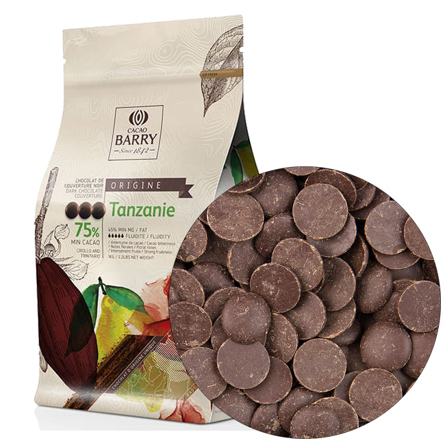 Шоколад Cacao Barry Origin «Tanzanie» (Франция), темный 75% какао - 1 кг, CHD-Q75TAZ-2B-U73