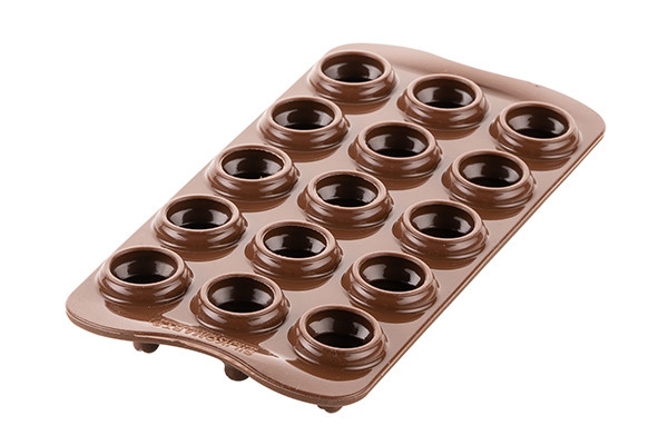 Третье дополнительное изображение для товара Форма для конфет ИЗИШОК «3D Елочки объемные» (EasyChoc Silikomart, Италия) SCG054