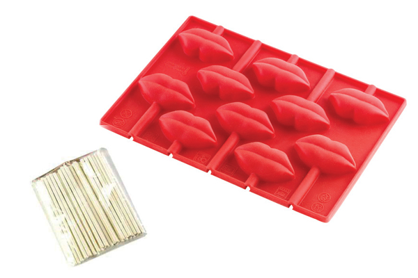 Второе дополнительное изображение для товара Форма для леденцов и конфет «Губы», Kiss Pops (Silikomart)