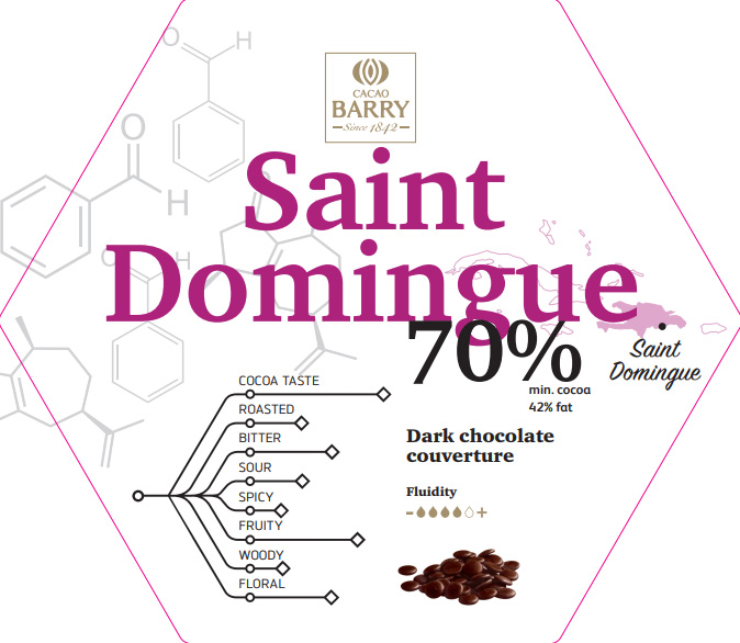 Третье дополнительное изображение для товара Шоколад Cacao Barry Origin «Saint Domingue» (Франция), горький 70% какао - 1 кг, CHD-Q70SDO-RT-U68