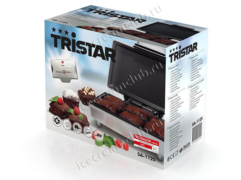 Четвертое дополнительное изображение для товара Прибор для пирожных брауни (брауни мейкер) Tristar SA-1125