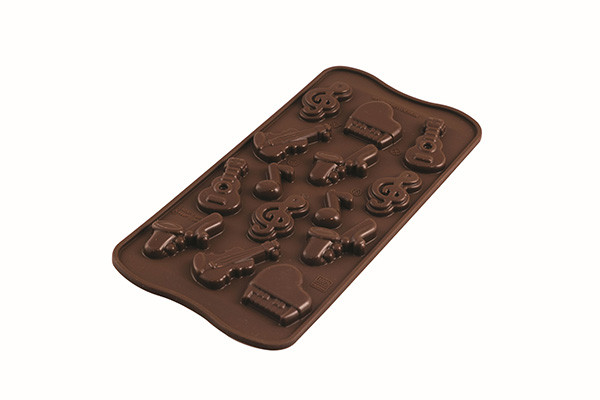 Первое дополнительное изображение для товара Форма для конфет ИЗИШОК «Шоколадная мелодия» SCG 43 (EasyChoc Silikomart, Италия)