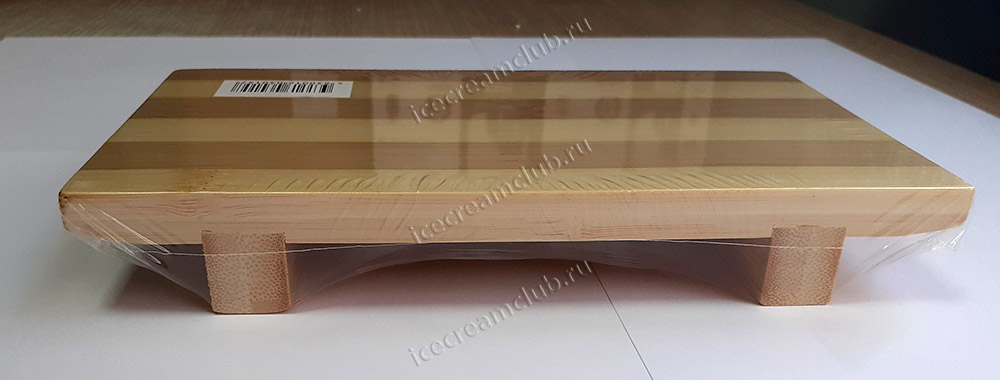 Второе дополнительное изображение для товара Тарелка-поднос для суши деревянная 21x12 см