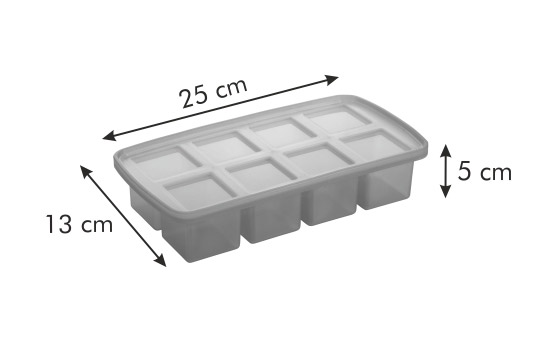 Пятое дополнительное изображение для товара Форма для льда силиконовая с крышкой «Большие кубики XXL» myDRINK, Tescoma 308904
