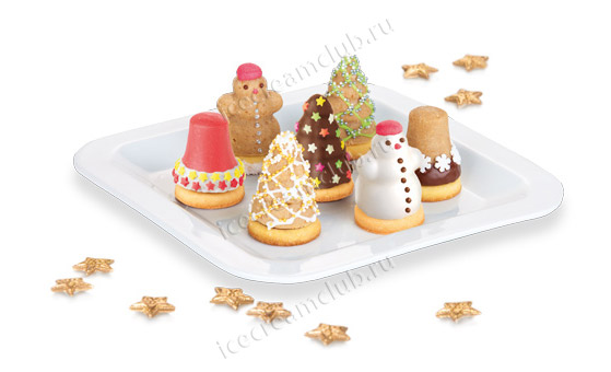 Третье дополнительное изображение для товара Комплект форм для новогоднего печенья с начинкой Tescoma 631646
