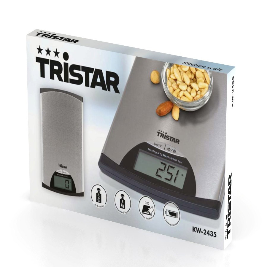 Третье дополнительное изображение для товара Электронные кухонные весы Tristar KW-2435