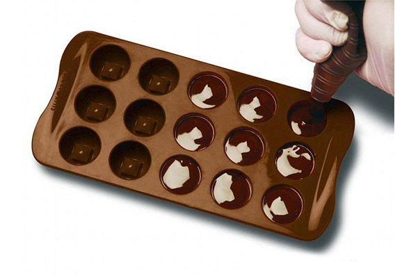 Второе дополнительное изображение для товара Форма для шоколада ИЗИШОК «Фантазия» (EasyChoc Silikomart, Италия) SCG19