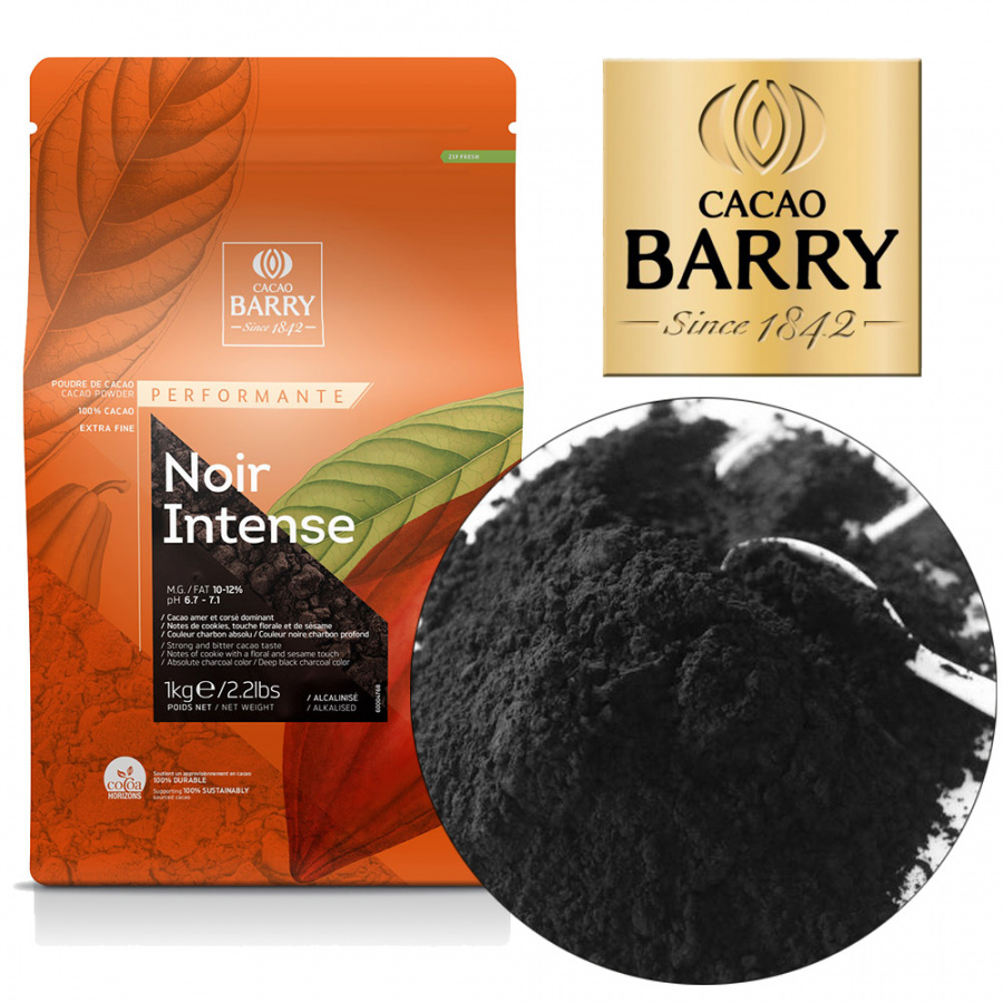 Черный какао-порошок NOIR INTENSE 10-12% 1 кг, Cacao Barry DCP-10BLACK-89B основное изображение