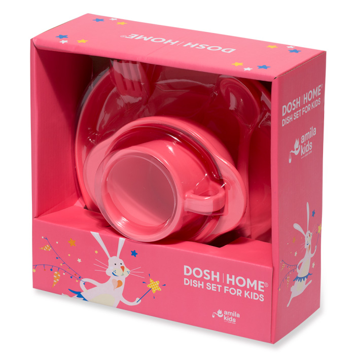 Набор посуды для детей AMILA KIDS (розовый) DOSH HOME 400211