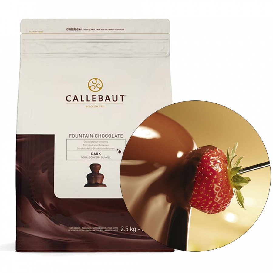 Шоколад для фонтанов Callebaut (Бельгия), темный в монетах (2,5 кг.) CHD-N811FOUNRT-U71