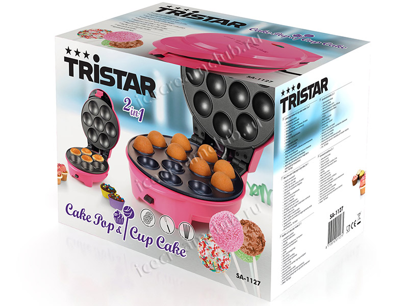 Четвертое дополнительное изображение для товара Мультимейкер Tristar SA-1127 для десертов "2 в 1" (кексы, кейк-попсы),