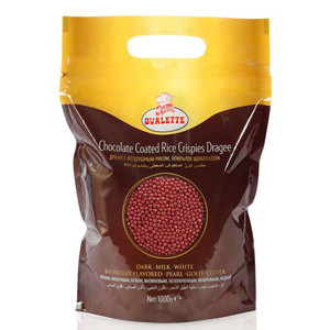 Третье дополнительное изображение для товара Посыпка шоколадная «Шарики хрустящие криспи» красные, 1 кг Katsan K060108