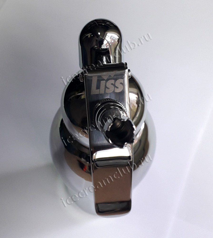 Четвертое дополнительное изображение для товара Профессиональный кулинарный сифон-кремер Liss 0.5L