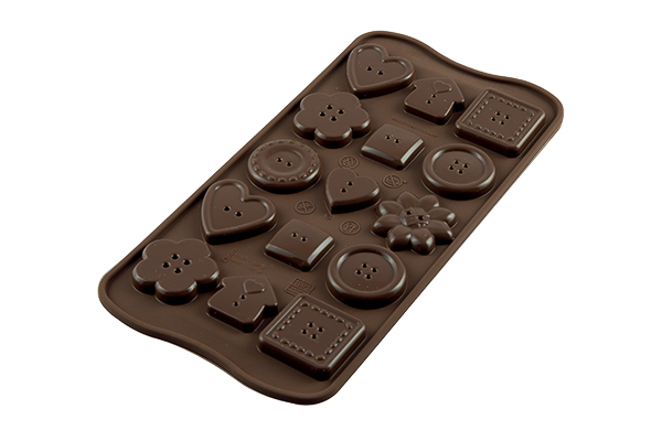 Первое дополнительное изображение для товара Форма для шоколадных конфет ИЗИШОК «Пуговицы» (EasyChoc Silikomart, Италия) SCG29