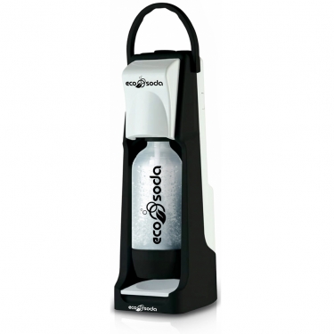 Первое дополнительное изображение для товара Сифон для газировки EcoSoda Smart, 1л (Черно-белый)