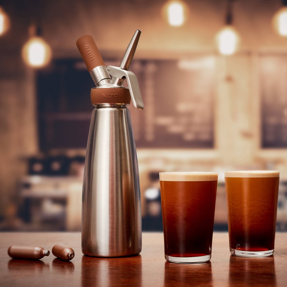 Пятое дополнительное изображение для товара Баллончики для нитро кофе и коктейлей N2 (азот), iSi Nitro Chargers (16 шт)