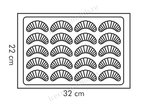 Второе дополнительное изображение для товара Форма для ванильных рогаликов Tescoma 629352