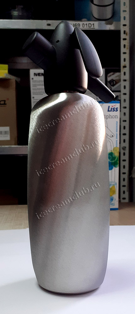 Пятое дополнительное изображение для товара Сифон для газирования воды LISS 3421 (стальной, 1 литр)