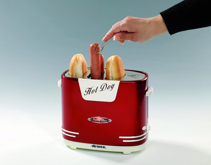 Первое дополнительное изображение для товара Прибор для хот-догов в ретро-стиле Ariete 186