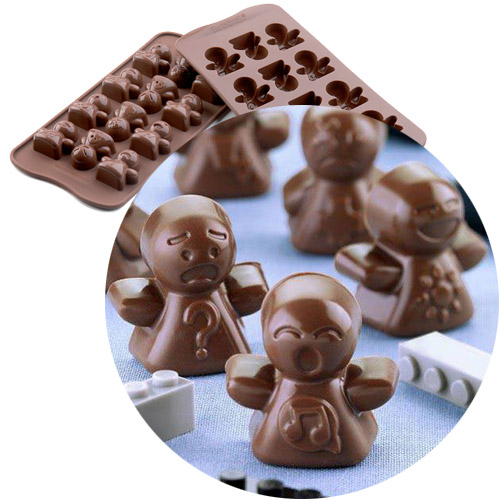 Форма для шоколада ИЗИШОК «Человечки» (EasyChoc Silikomart, Италия) SCG15