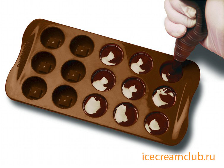 Второе дополнительное изображение для товара Форма для шоколада  ИЗИШОК «Чаепитие» (EasyChoc Silikomart, Италия) SCG17