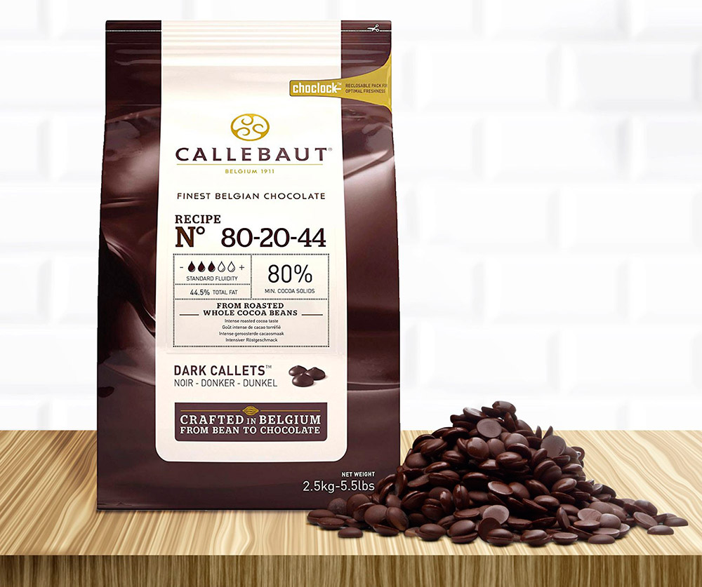 Третье дополнительное изображение для товара Шоколад горький (80% какао) Power 80 в галетах 2.5 кг, Callebaut (Бельгия) арт 80-20-44-RT-U71