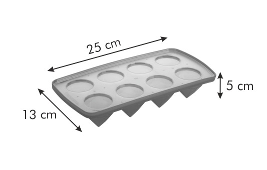 Пятое дополнительное изображение для товара Форма для льда силиконовая с крышкой «Бриллианты большие XXL» myDRINK, Tescoma 308905