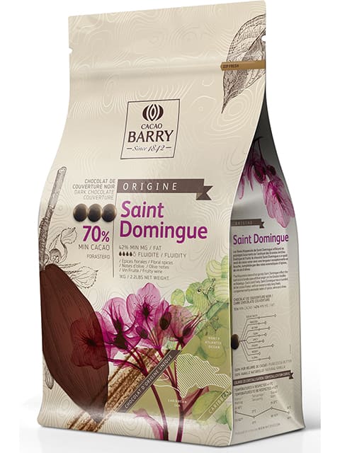 Пятое дополнительное изображение для товара Шоколад Cacao Barry Origin «Saint Domingue» (Франция), горький 70% какао - 1 кг, CHD-Q70SDO-RT-U68