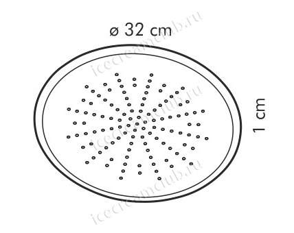 Первое дополнительное изображение для товара Форма для пиццы с отверстиями DELICA (32 см) Tescoma 623122