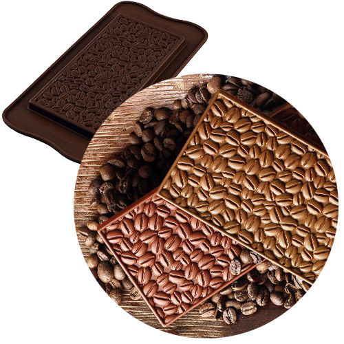 Форма для шоколадной плитки ИЗИШОК «Кофе» (EasyChoc Silikomart, Италия) SCG39