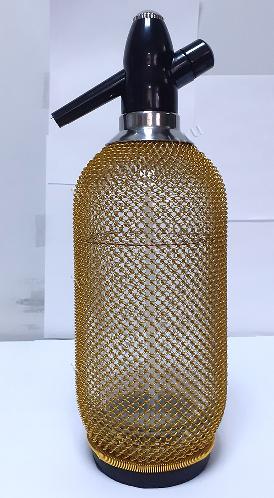 Четвертое дополнительное изображение для товара Сифон для газирования воды Classic Soda Syphon 1L P.L. Barbossa (стекло), золотой