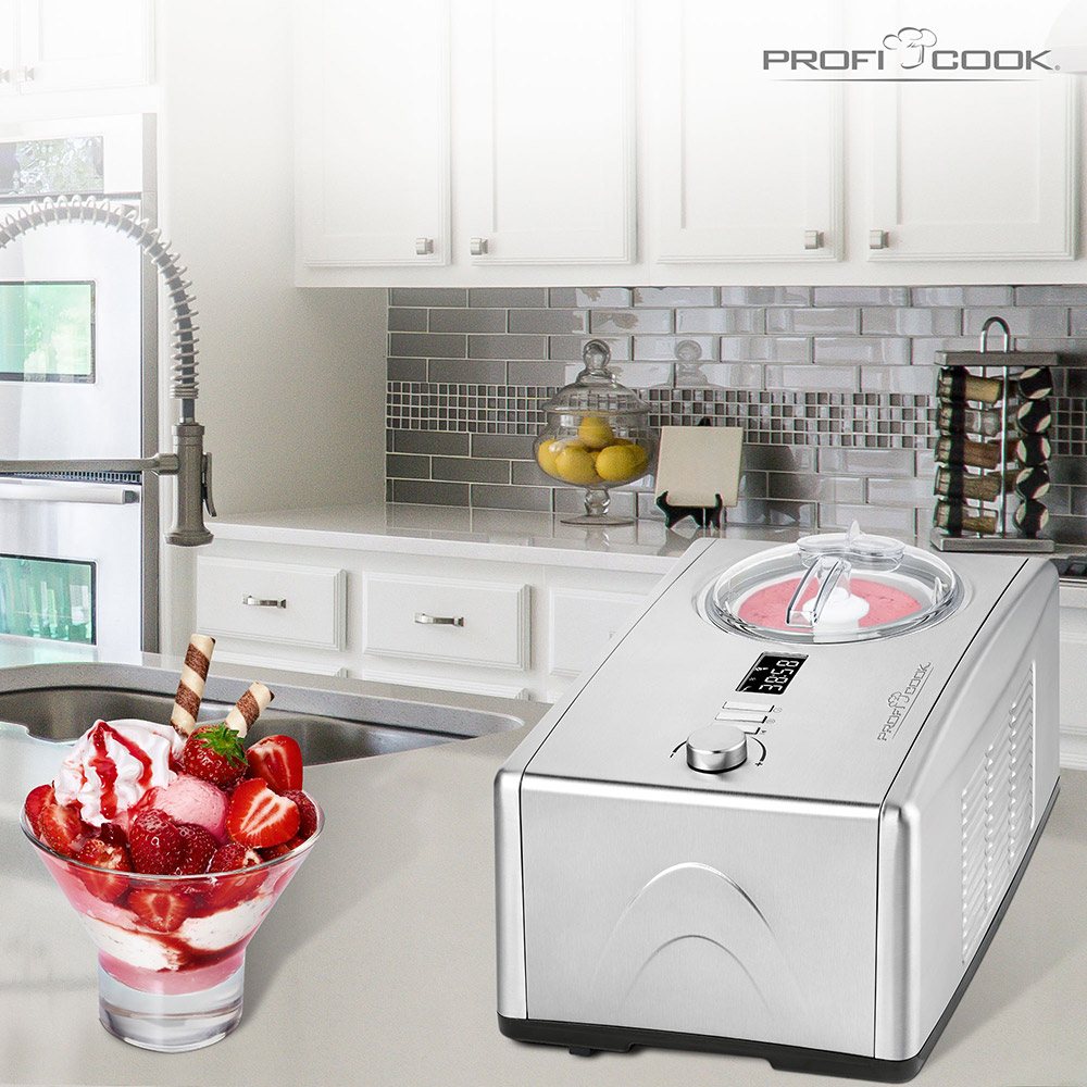 Второе дополнительное изображение для товара Мороженица-йогуртница автоматическая Profi Cook PC-ICM 1091 N inox, 1.5L