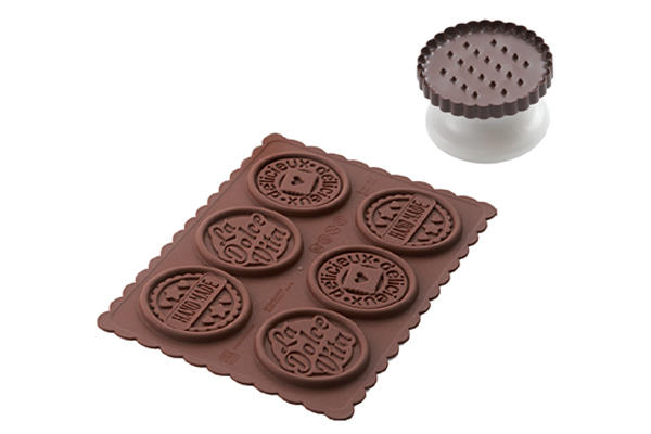 Седьмое дополнительное изображение для товара Формы для печенья с начинкой Cookie Choc «Сладкая жизнь» (Silikomart, Италия) CKC05
