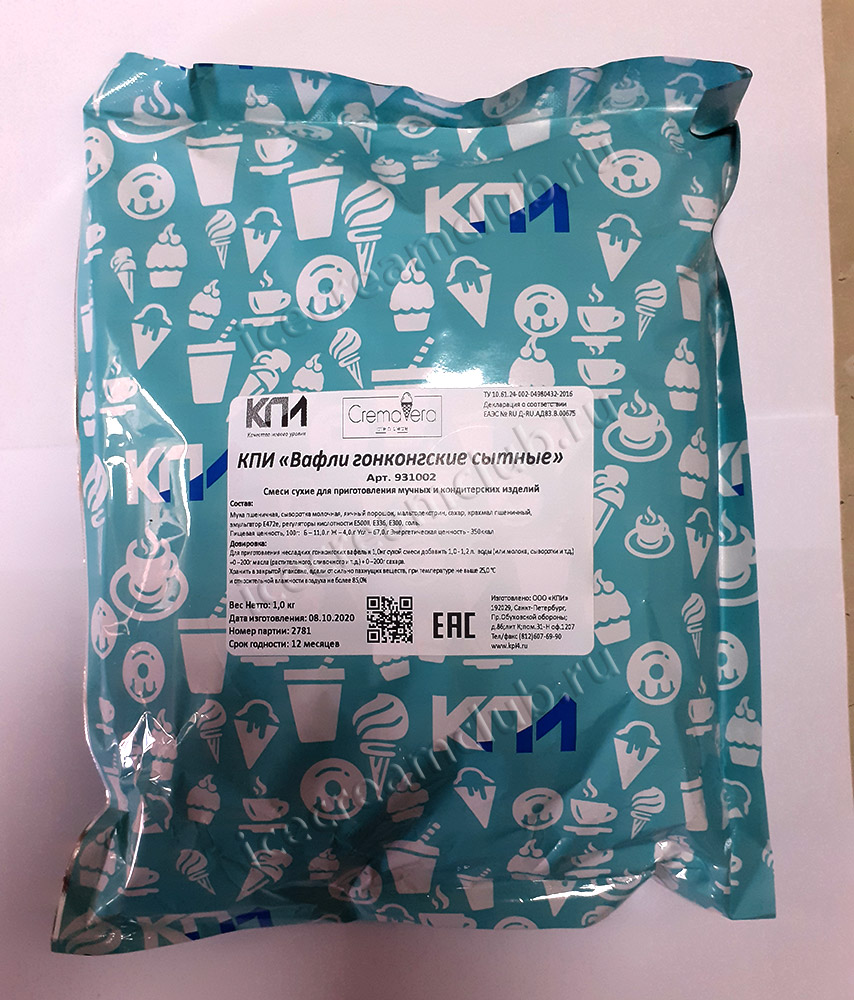 Восьмое дополнительное изображение для товара Смесь сухая КПИ «Вафли гонконгские сытные», 1 кг