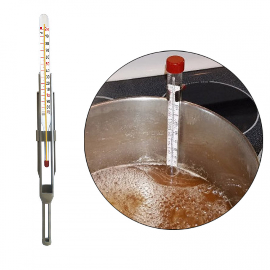 Термометр для карамели и фритюра (стекло), Matfer 80-200 С