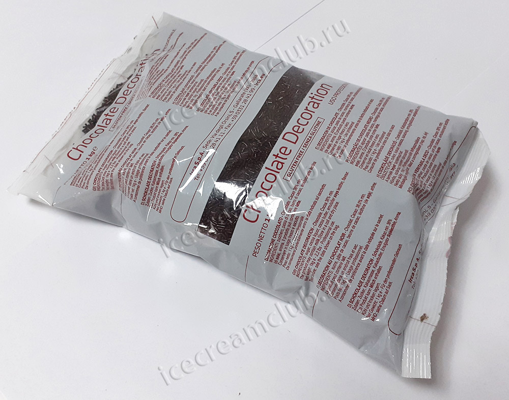 Второе дополнительное изображение для товара Посыпка «Шоколадная вермишель ТЕМНАЯ», 1 кг IRCA