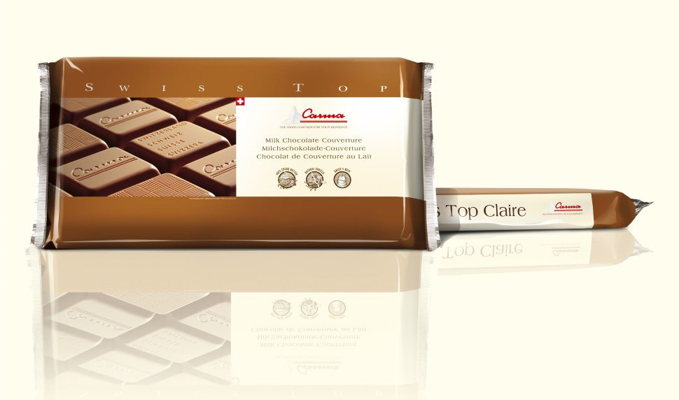 Третье дополнительное изображение для товара Шоколад молочный CARMA Claire Swiss Top (Швейцария) 33% (плитка, 2 кг), CHM-P007CLARE6-127