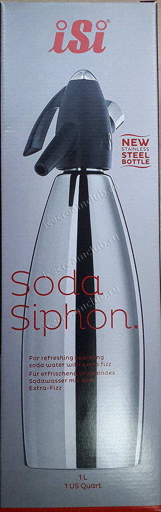 Девятое дополнительное изображение для товара Сода сифон для газирования iSi Soda Siphon, 1л