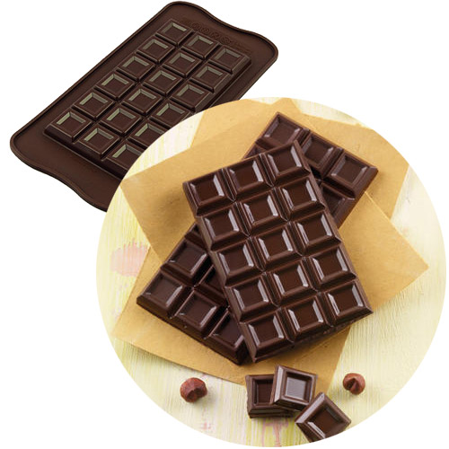 Форма для шоколадных конфет ИЗИШОК «Плитка стандарт» (EasyChoc Silikomart, Италия) SCG37