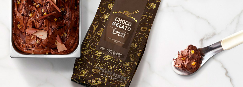 Второе дополнительное изображение для товара Смесь для шоколадного мороженого «ШокоДжелато Fondente» 61.5%, 1.6 кг Callebaut (Бельгия), MXD-ICE61-V99