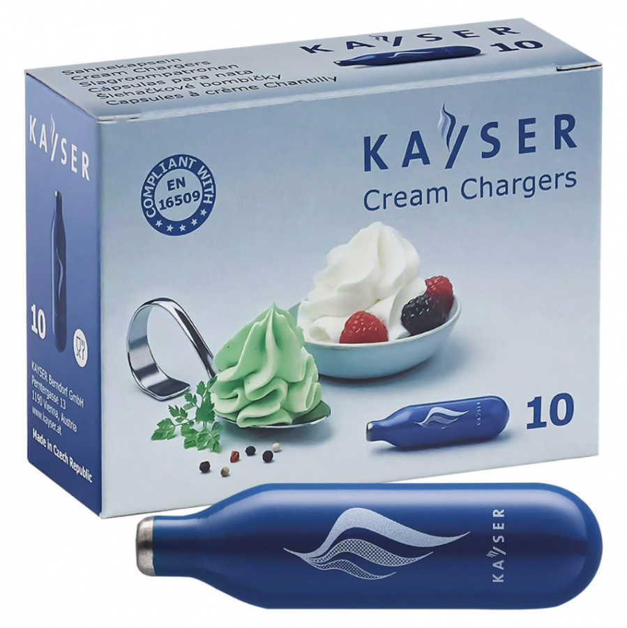 Баллончики для сифона Kayser Cream Chargers (взбитые сливки), 10 шт